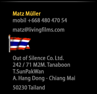 out of silence - kontakt Matz Mueller - Livingfilms